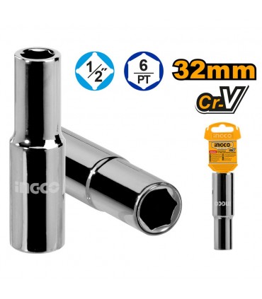 Ingco HHAST12323L 32mm Deep Reach Hexagonal Socket