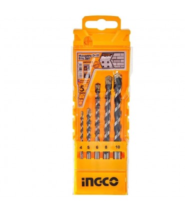 Ingco AKD3051 5 Pcs High Strength Masonry Drill Bit Set
