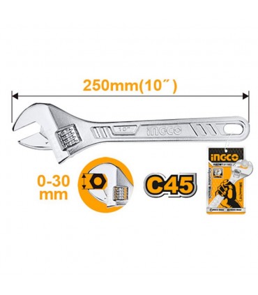 Ingco HADW131102 250mm Precision Jaw Adjustable Wrench