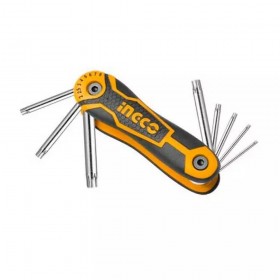 Ingco HHK14083 8 Pcs Foldable Design Durable Steel Torx Key Pocket