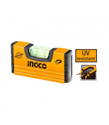 Ingco HMSL03101 10cm UV Resistant Magnetized Base Mini Hand Level