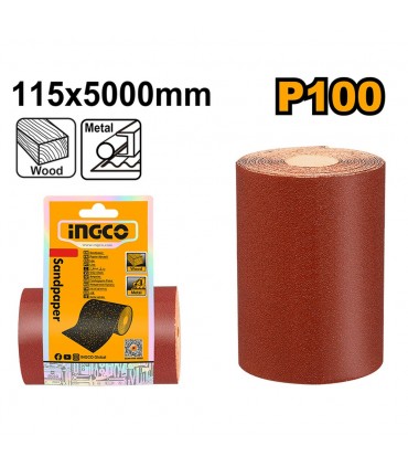 Ingco AKHS10065 115 x 5mm High Abrasion Long Lasting Grit Sandpaper
