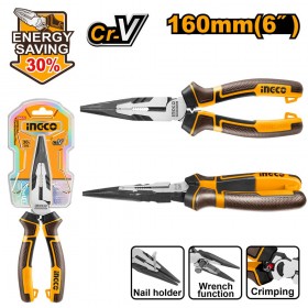 Ingco HHLNP28160 6 Inch High Leverage Long Nose Pliers Tool