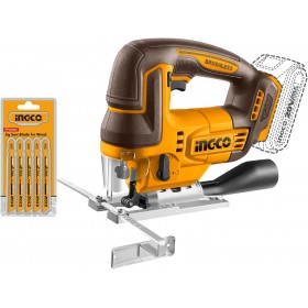 Ingco CJSLI1008 20V Cordless Jig Saw with Saw Blades - Bare Unit