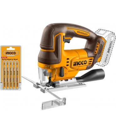 Ingco CJSLI1008 20V Cordless Jig Saw with Saw Blades - Bare Unit