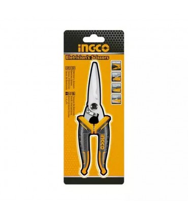 Ingco HES0188 8 Inch Blade Ergonomic Grip Electrician Scissors