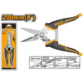 Ingco HES0188 8 Inch Blade Ergonomic Grip Electrician Scissors
