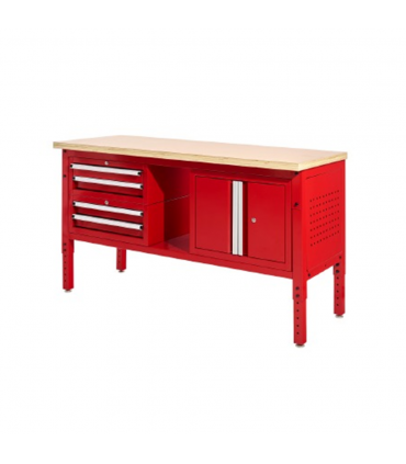 M10 WB05 Heavy Duty Steel Frame 2-Drawer Work Bench