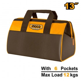 Ingco HTBG281328 13 Inch Durable Multi-Pocket Portable Tools Bag