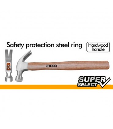 Ingco HCH0416 16oz Fiberglass Handle Head Claw Hammer