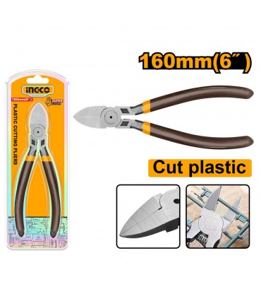 Ingco HDCP38160 6 Inch Precision Anti-slip Grip Plastic Cutting Pliers
