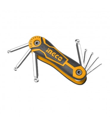 Ingco HHK14082 2 - 8mm Ball Point CR-V Steel Folding Hex Key Set