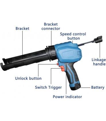 DongCheng DCPJ12EK 12V MAX Cordless Caulk Gun Set