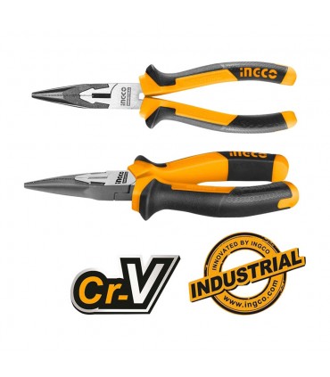 Ingco HLNP28168 6 Inch Non-slip Handle Long Nose Pliers