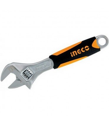Ingco HADW131068 6 Inch Cr-V Steel Soft Grip Adjustable Wrench