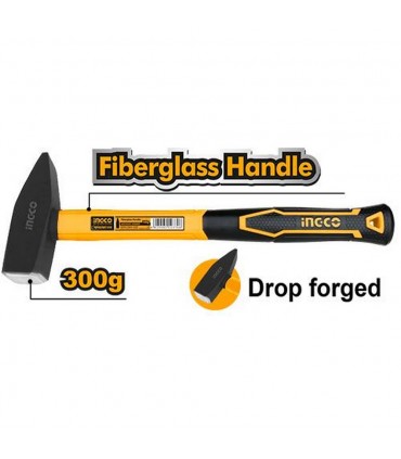 Ingco HMH880300 300g Drop Forged Head Fiberglass Handle Machinist Hammer