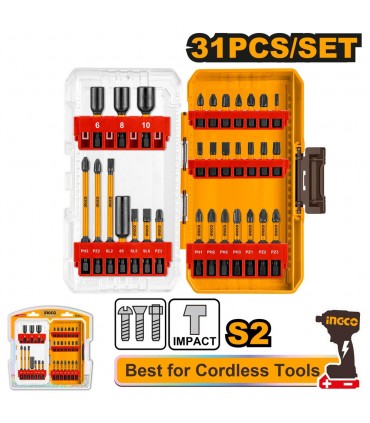 Ingco AKDL24408 44 Pieces Magnetic Bit Set + Screwdriver Bits Kit