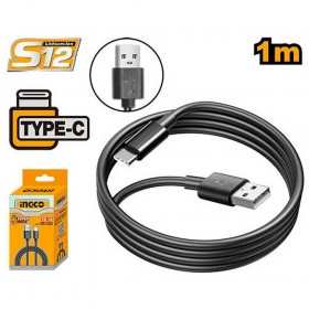 Ingco IUCC01 1m Fast Charging USB-A to Type-C Durable Data Cable