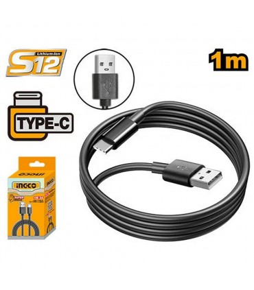 Ingco IUCC01 1m Fast Charging USB-A to Type-C Durable Data Cable