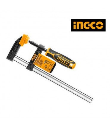 Ingco HFC020502 50 x 200mm Capacity Plastic Grip F Clamp Tool