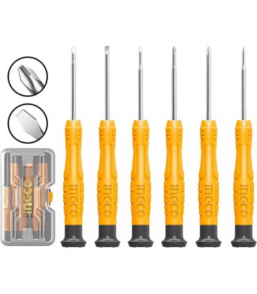 Ingco HKSD0618 6 Pcs Precision Tips Screwdriver Set