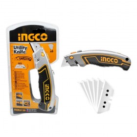 Ingco HUK6128 61 x 19mm 6 Spare Blades Utility Cutter Knife
