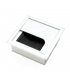 Aluminium Rectangle Wire Cover 80mm - Silver