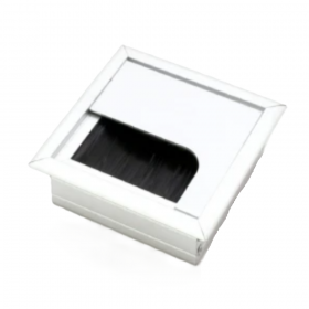 Aluminium Rectangle Wire Cover 80mm - Silver