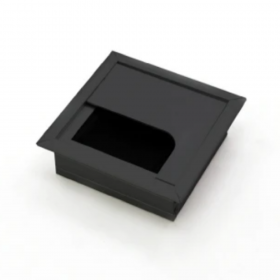 Aluminium Durable Slim Fit Rectangle Wire Cover 80mm - Black