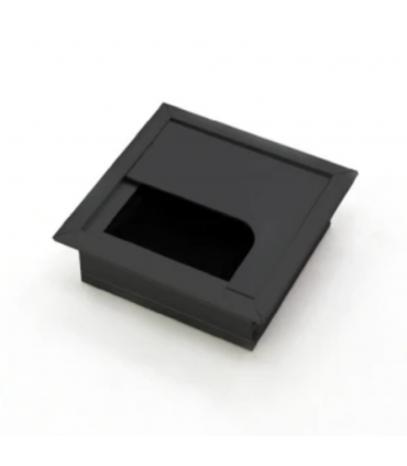 Aluminium Durable Slim Fit Rectangle Wire Cover 80mm - Black