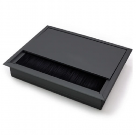 Aluminium Durable Slim Fit Rectangle Wire Cover 120mm - Black