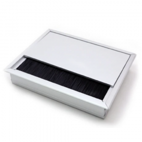 Aluminium Durable Slim Fit Rectangle Wire Cover 120mm - Silver