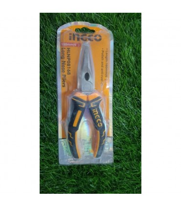 Ingco HLNP08168 6 x 160mm Precision Grip Durable Long Nose Pliers