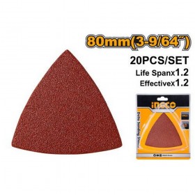 Ingco AKTS080201 80mm Durable Multi Grit Delta Sanding Sheets