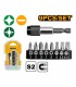 Ingco AKSD0071 9 Pcs Durable Magnetic Precision Screwdriver Bits Set