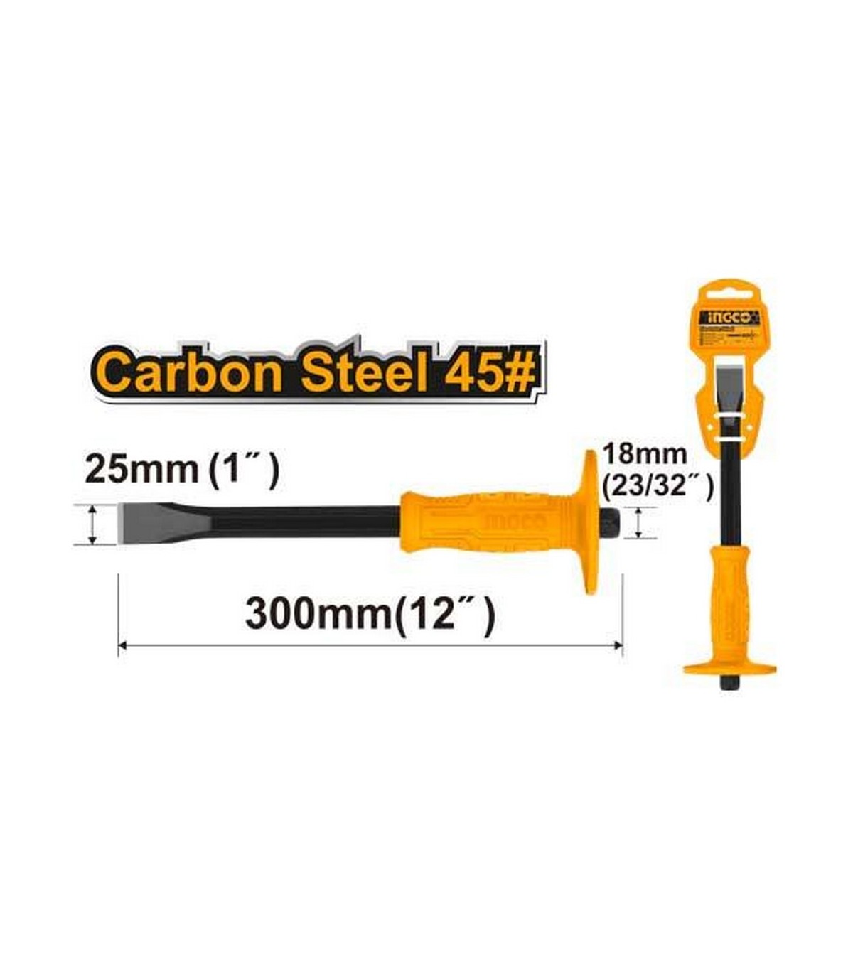 Ingco HCCL082412 12 Inch Hardened Steel Heavy Duty Cold Chisel ...