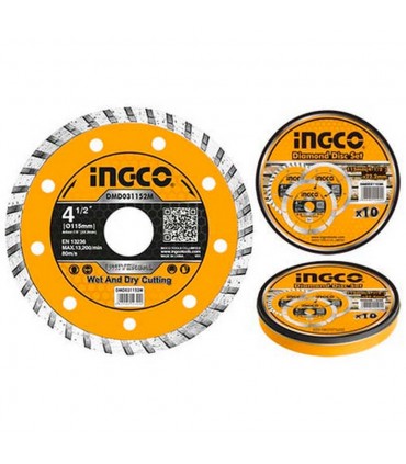Ingco DMD031002M 4 x 16mm Turbo Diamond Disc for Angle Grinder