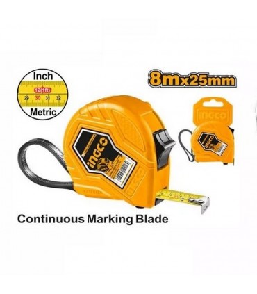 Ingco HSMT0838 8 x 25mm Steel Blade Lock System Measuring Tape