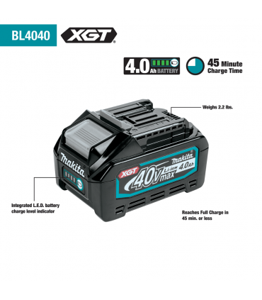 Makita BL4040 40V Lithium-Ion MAX XGT 4.0 Ah Battery