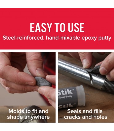 J-B Weld 8267 SteelStik Steel Reinforced Epoxy Putty Stick - 2 oz
