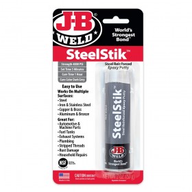 J-B Weld 8267 SteelStik Steel Reinforced Epoxy Putty Stick - 2 oz