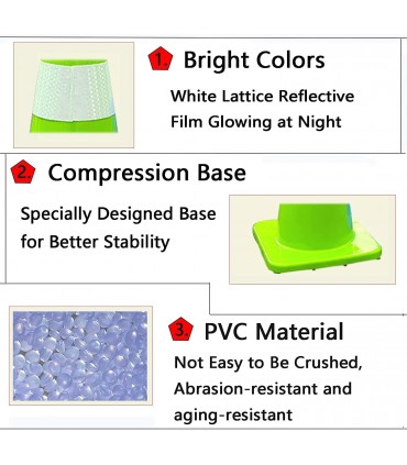PVC Traffic Reflective Safety Cone - Green