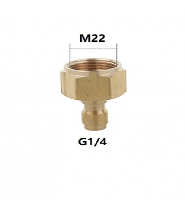 Hardware Specialist 1/4 Male Quick Click To M22 Female Threaded Pressure Washer Connector
