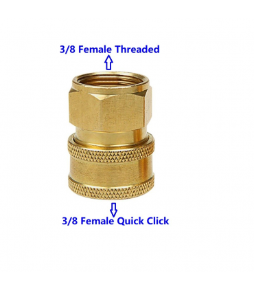 Hardware Specialist 3/8 Female Quick Click To 3/8 Female Threaded Pressure Washer Connector