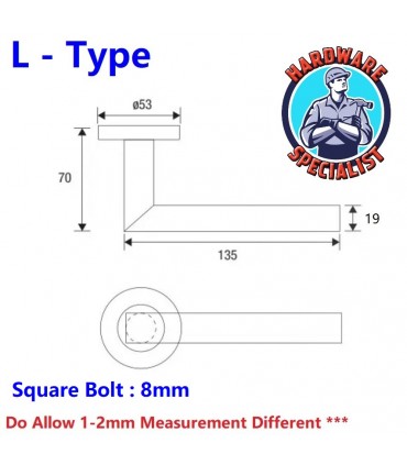 Stainless Steel L Type Lever Handle 311