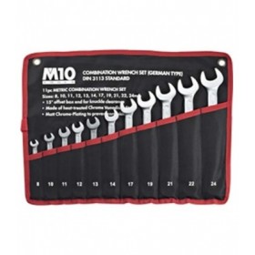 M10 Combination Wrench Set (German Type) 11 PCS (11G)