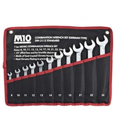M10 Combination Wrench Set (German Type) 11 PCS (11G)