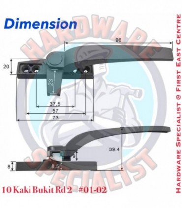 Aluminum Casement Window Handle (Left / Right)