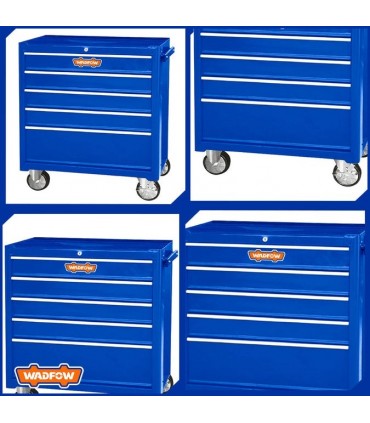 Wadfow WCS2A05 Roller Tool Cabinet Organizer with 5 Drawers