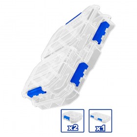 Wadfow WTB8343 Transparent Stackable Plastic Organizer Boxes - Set of 3